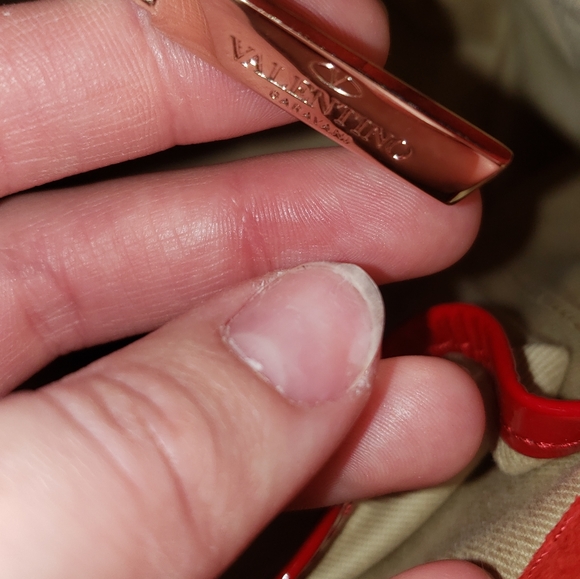 Valentino RED hand bag lacquer histore NEW - Picture 7 of 15